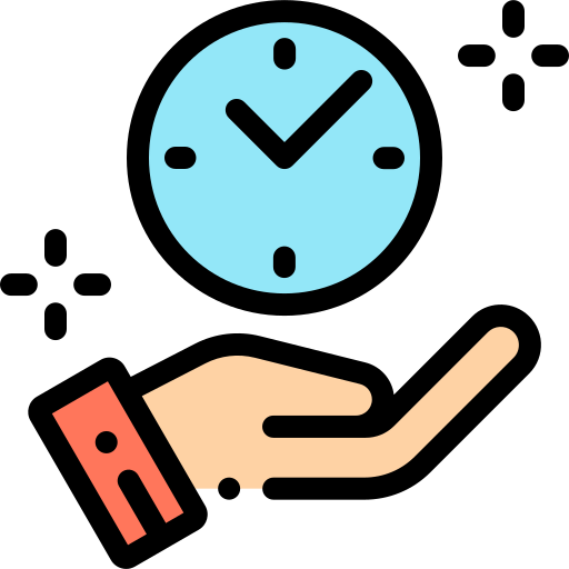 Hand holding a clock symbolizing time savings and operational efficiency, relevant to AI receptionist benefits for businesses.
