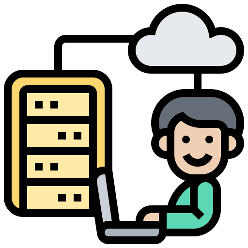 AI receptionist assisting with business operations and customer service, featuring a friendly character and digital interface.
