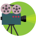 Graphic illustrating shoot scheduling and rescheduling for real estate photography, featuring a camera icon and calendar elements, emphasizing automation and efficiency in appointment management.
