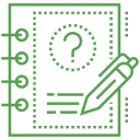 Graphic of a notepad with a question mark and a pencil, representing FAQs about materials and processes for vehicle wrap companies, relevant to AI receptionist features. Graphic of a notepad with a question mark and a pencil, representing FAQs about materials and processes for vehicle wrap companies, relevant to AI receptionist features.