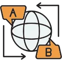 Multilingual support icon representing AI call handling for floral subscription services in seven languages, enhancing customer service efficiency. Multilingual support icon representing AI call handling for floral subscription services in seven languages, enhancing customer service efficiency.